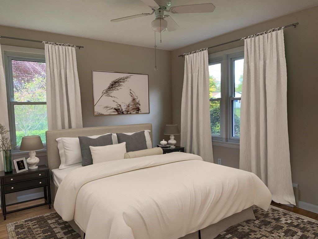 3 Sasur Street Three Rivers, MA 01080 - Photo 8 of 35 a bedroom with a large bed and a chandelier