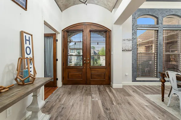 a view of front door with hallway