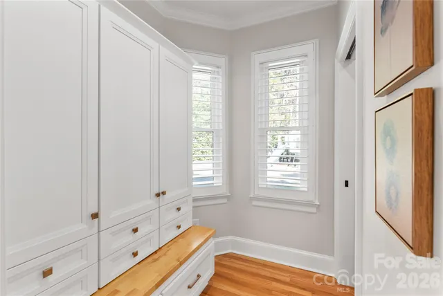 a view of room with window and closet