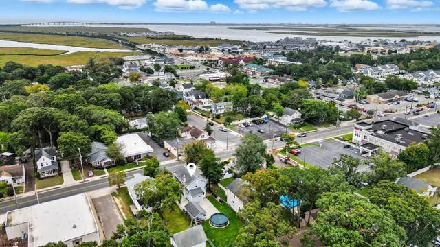 an aerial view of a city