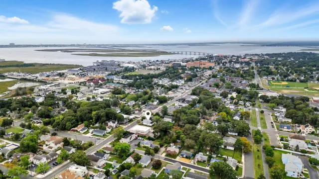 an aerial view of a city