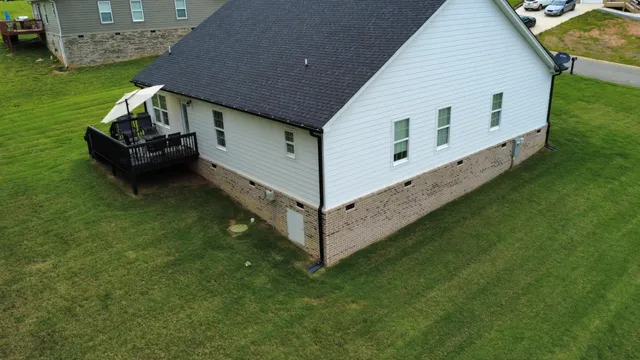 an aerial view of multiple house