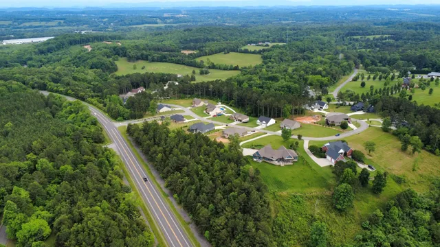 an aerial view of multiple house