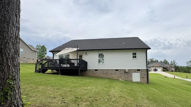 a house view with a garden space