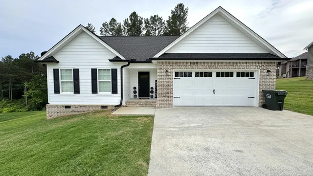 a view of road with large trees