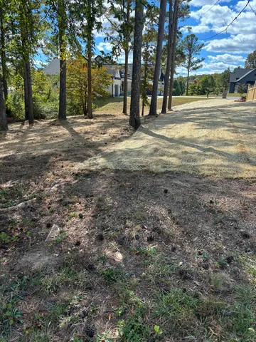 a view of a building with a yard