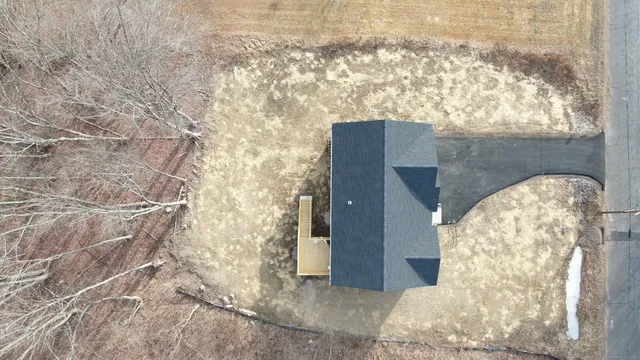 an aerial view of multiple house