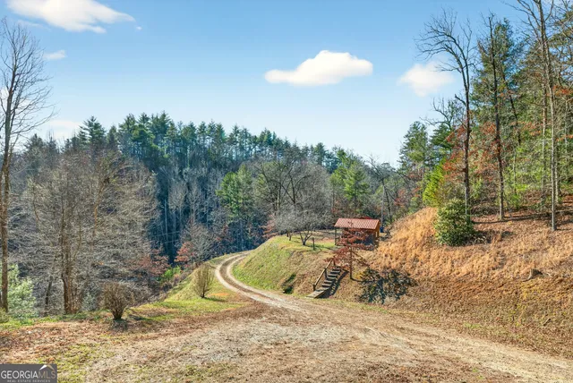 a view of balcony with wooden floor