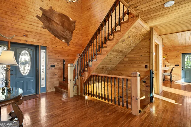 a view of a bathroom door