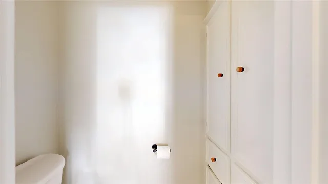 a bathroom with a toilet