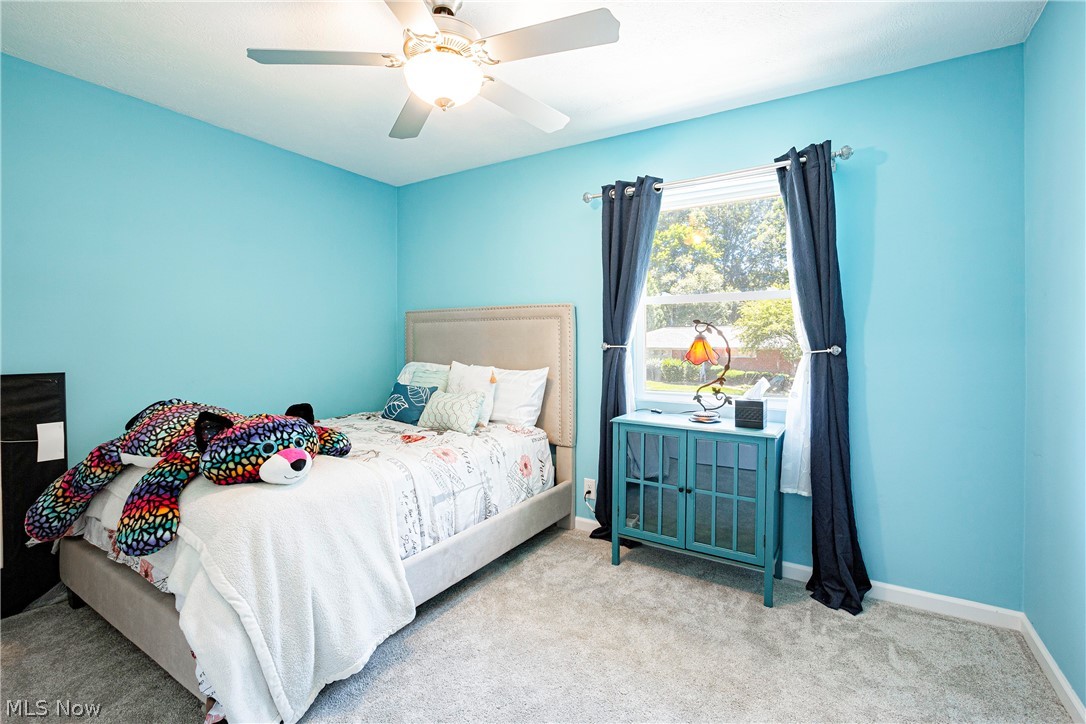 2055 Ganyard Road Akron, OH 44313 - Photo 22 of 49 Bedroom featuring carpet and ceiling fan