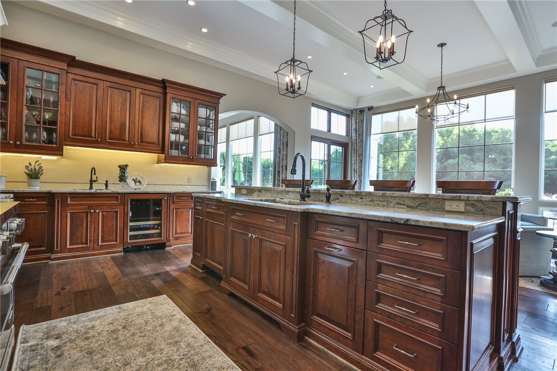 160 Goshawk Drive Victor, NY 14564 - Photo 14 of 50 KITCHEN VIEW TOWARD THE WET BAR SINK, WINE FRIDGE