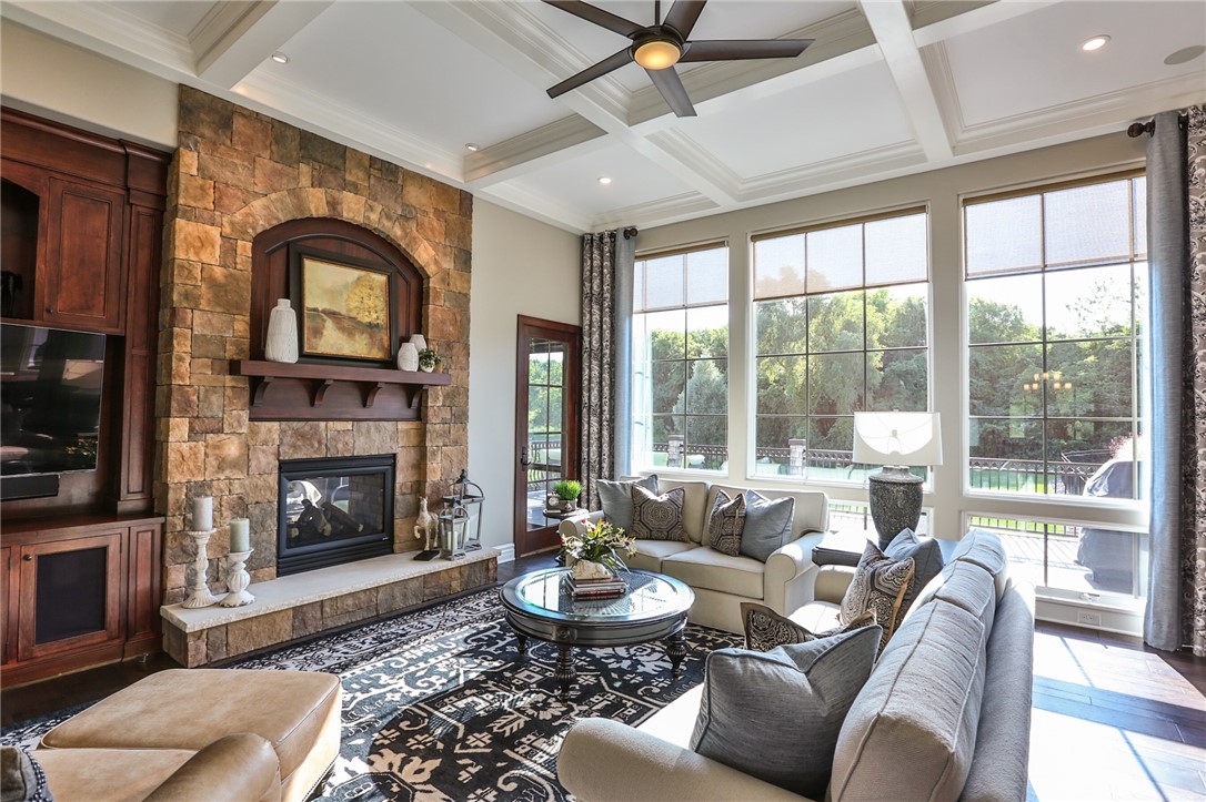 160 Goshawk Drive Victor, NY 14564 - Photo 4 of 50 DRAMATIC 2-STORY GREAT ROOM WITH COFFERED CEILING