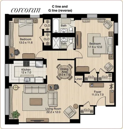 a picture of a floor plan