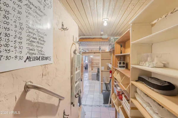 a bathroom with a sink and a shower