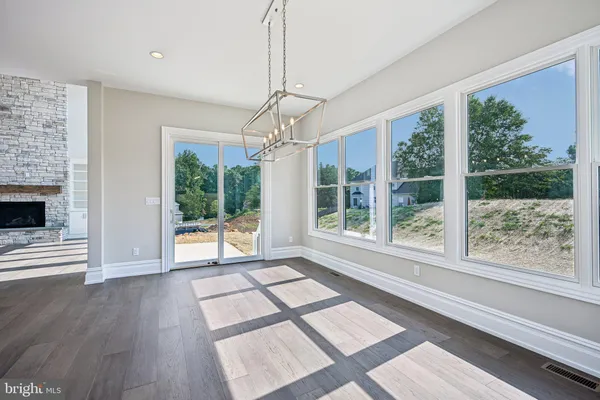 a view of a glass door with a balcony