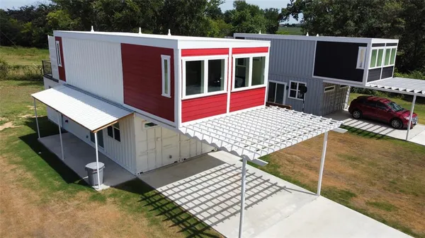 a view of a terrace with chairs