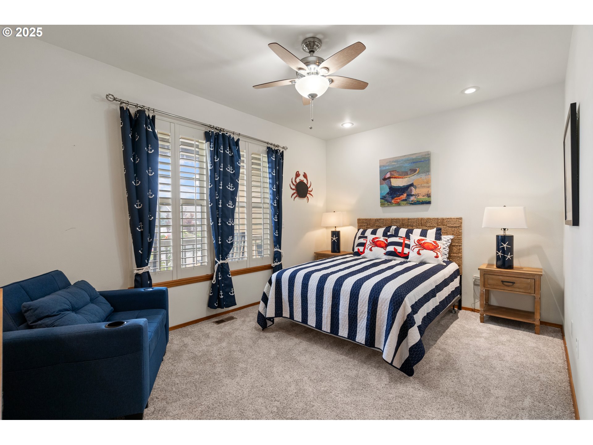 1822 Southwest 3rd Street Pendleton, OR 97801 - Photo 23 of 34 a spacious bedroom with a bed and a chandelier