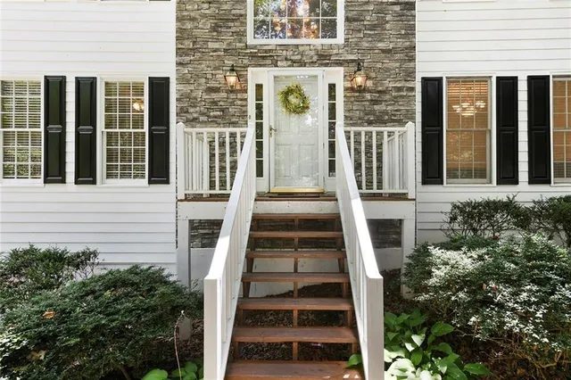 front view of a house with a window