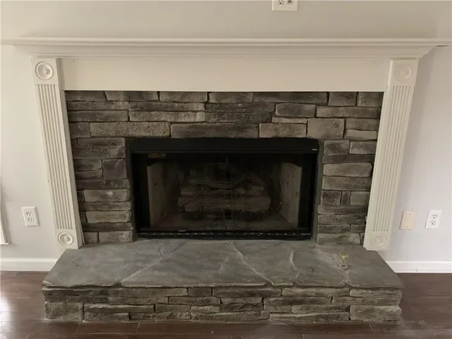 a fireplace