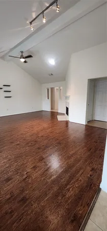 an empty room with a natural light