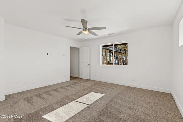 an empty room with a window