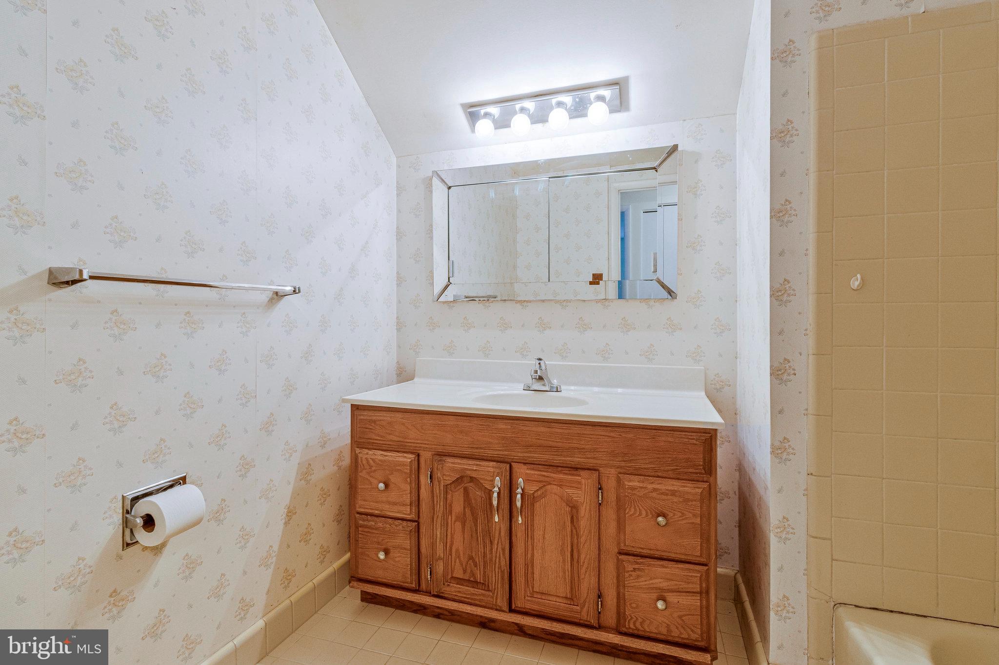 702 Lamberton Drive Silver Spring, MD 20902 - Photo 10 of 17 a bathroom with a sink a vanity and a mirror