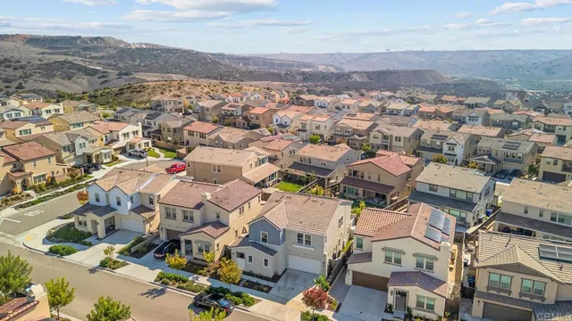 an aerial view of a city