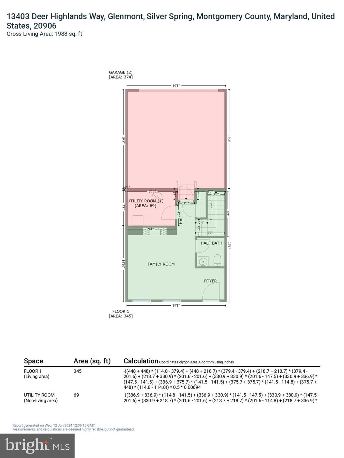 13403 Deer Highlands Way Silver Spring, MD 20906 - Photo 49 of 50 GLA floorplan