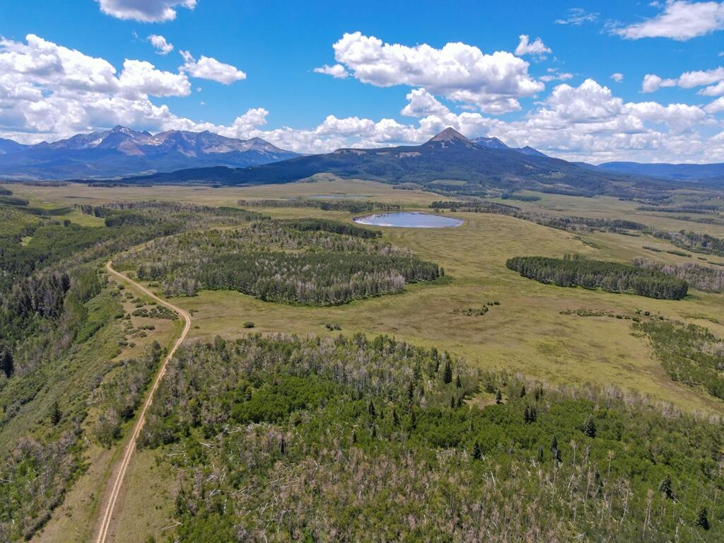 a view of lake with mountain