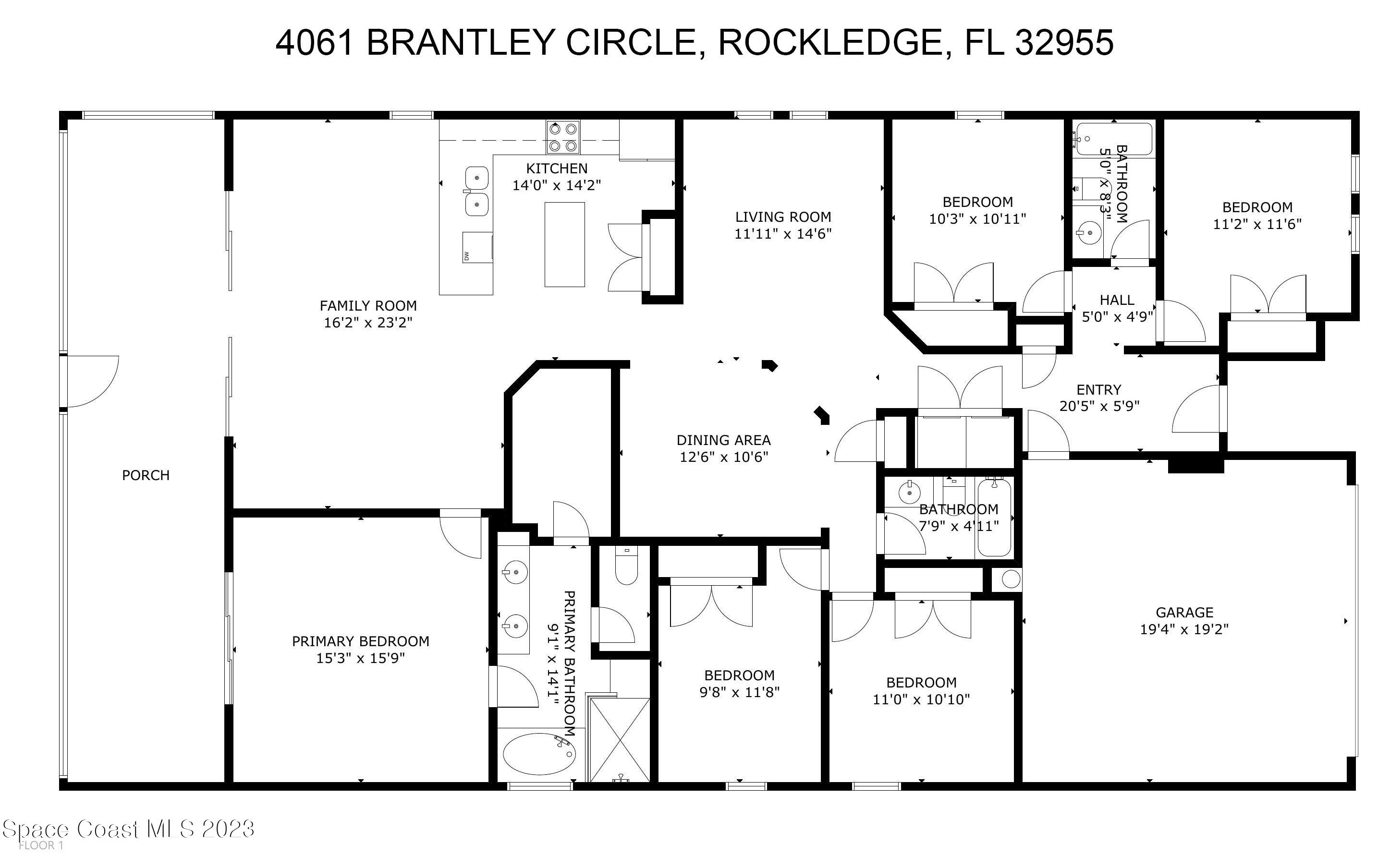 4061 Brantley Circle Rockledge, FL 32955 - Photo 28 of 28 4061 Brantley Cir Floorplan