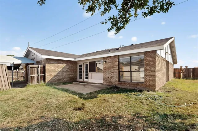 a backyard of a house
