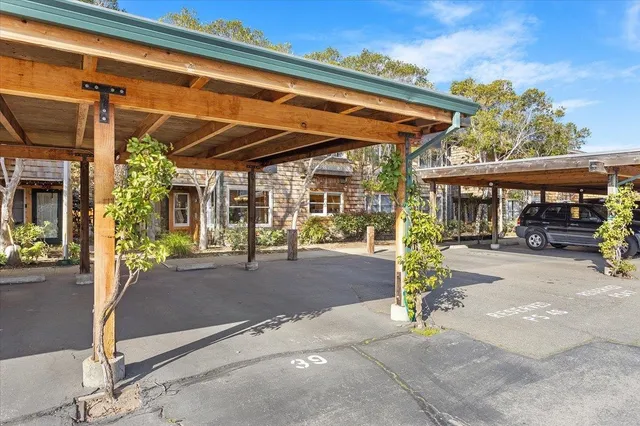 a view of a lake with a big yard