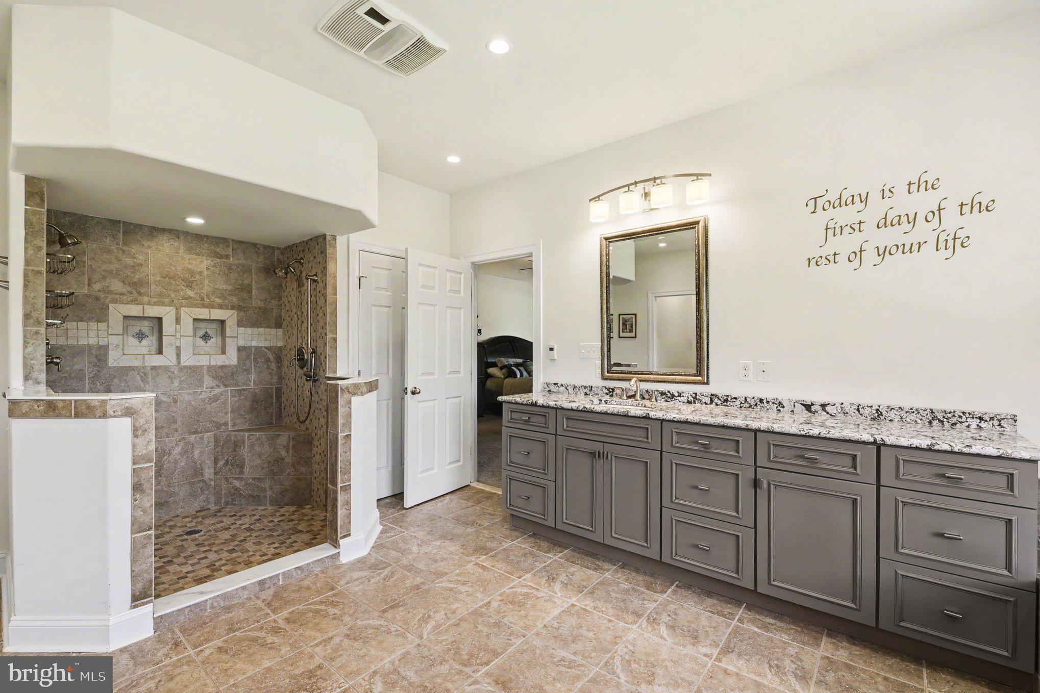 627 Dr Miller Road North East, MD 21901 - Photo 38 of 77 HUGE Walk-In Tiled Shower & Ceramic Floors