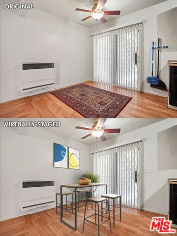 a view of livingroom with furniture and wooden floor