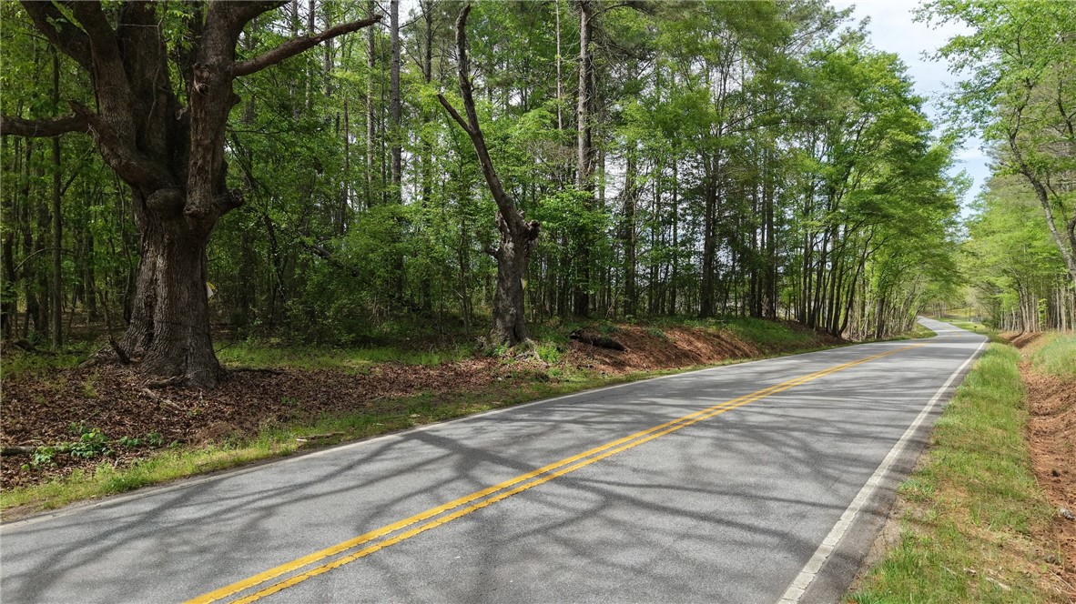 Tbd Slab Bridge Road Liberty, SC 29657 - Photo 2 of 16 A picturesque road winds through lush, verdant trees, offering a tranquil escape.