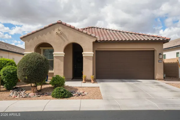 a front view of a house