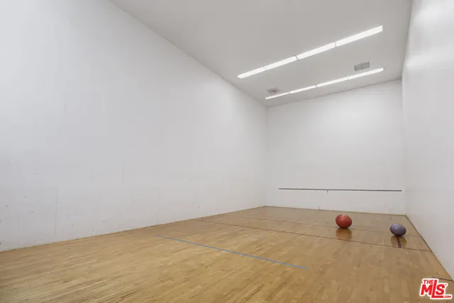 a room with gym equipment