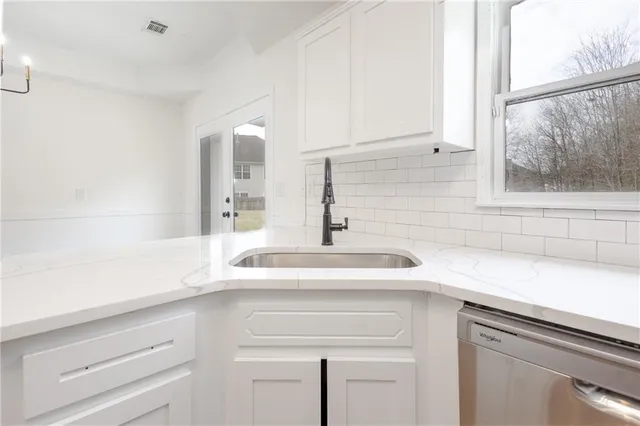 a sink with a window