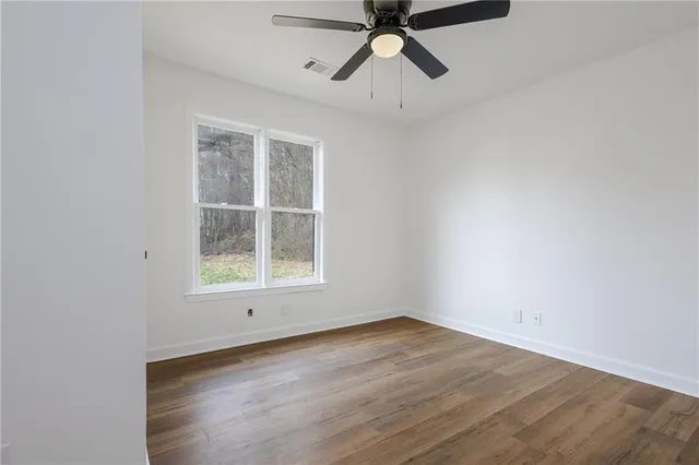 an empty room with a window