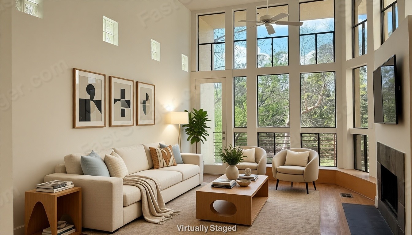 6320 Haskell Street, Unit A Houston, TX 77007 - Photo 44 of 49 Living Room - Virtually staged. There is no furniture and furnishings.