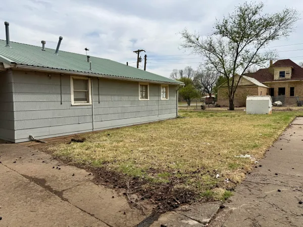 a backyard of a house