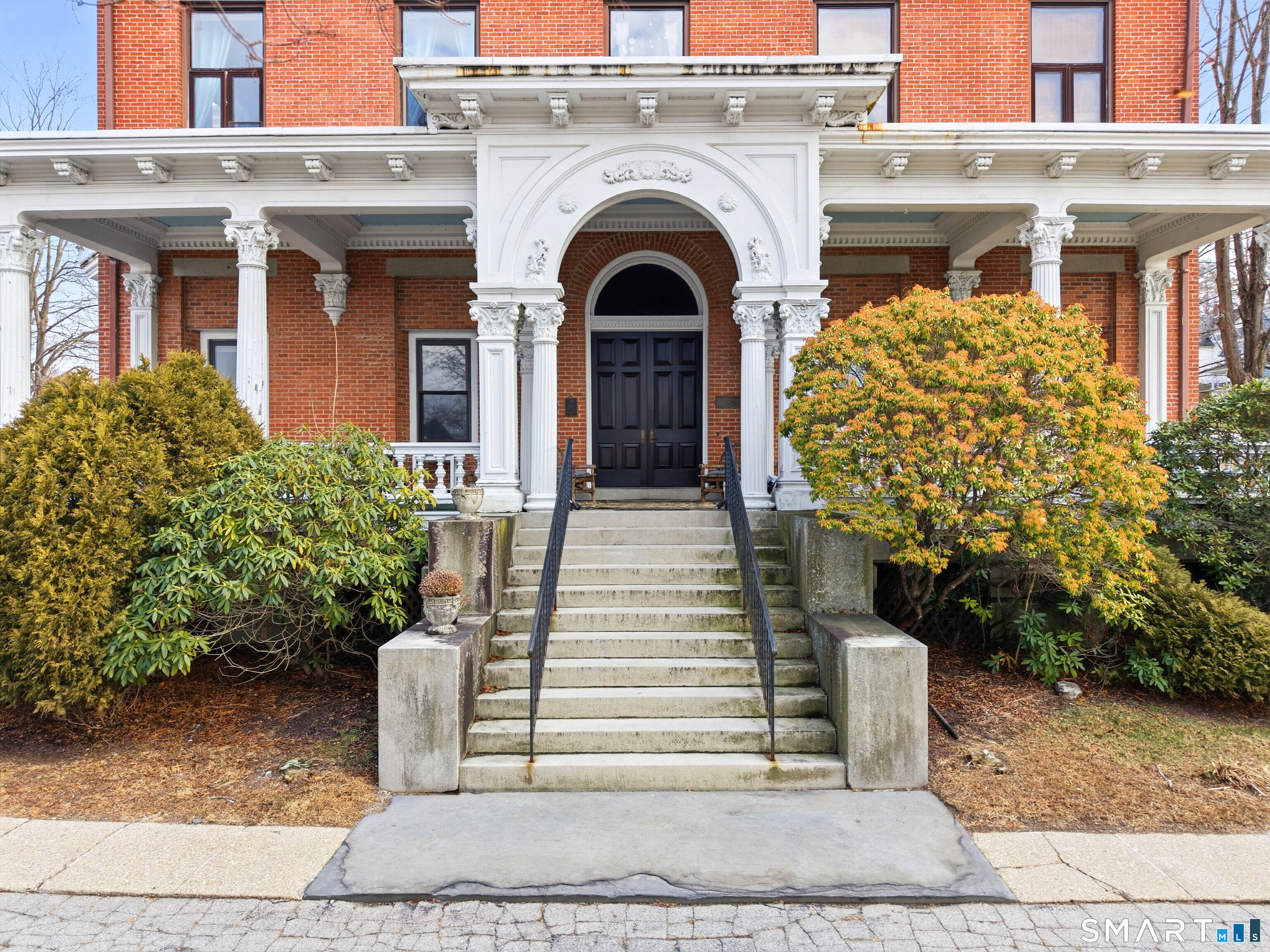 a front view of a house
