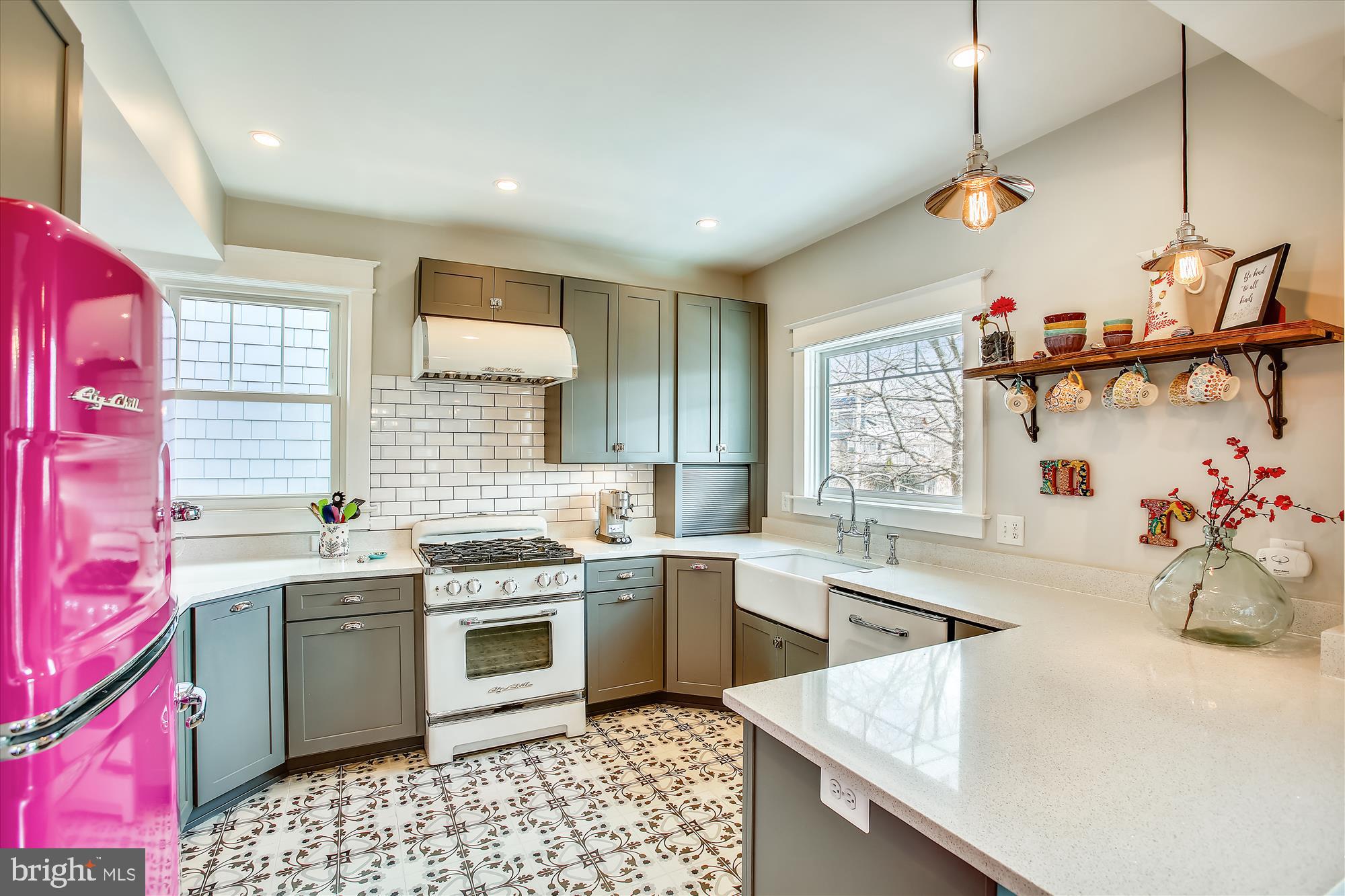 5103 13th Street Northwest Washington, DC 20011 - Photo 12 of 51 Open Concept Kitchen looking out to deck