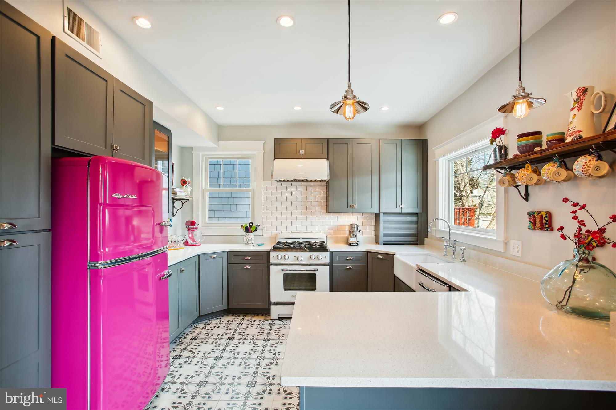 5103 13th Street Northwest Washington, DC 20011 - Photo 13 of 51 Open Concept Kitchen looking out to deck