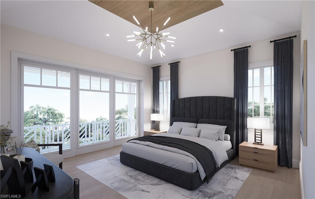 408 16th Avenue South Naples, FL 34102 - Photo 18 of 25 a bedroom with a large bed and a large window