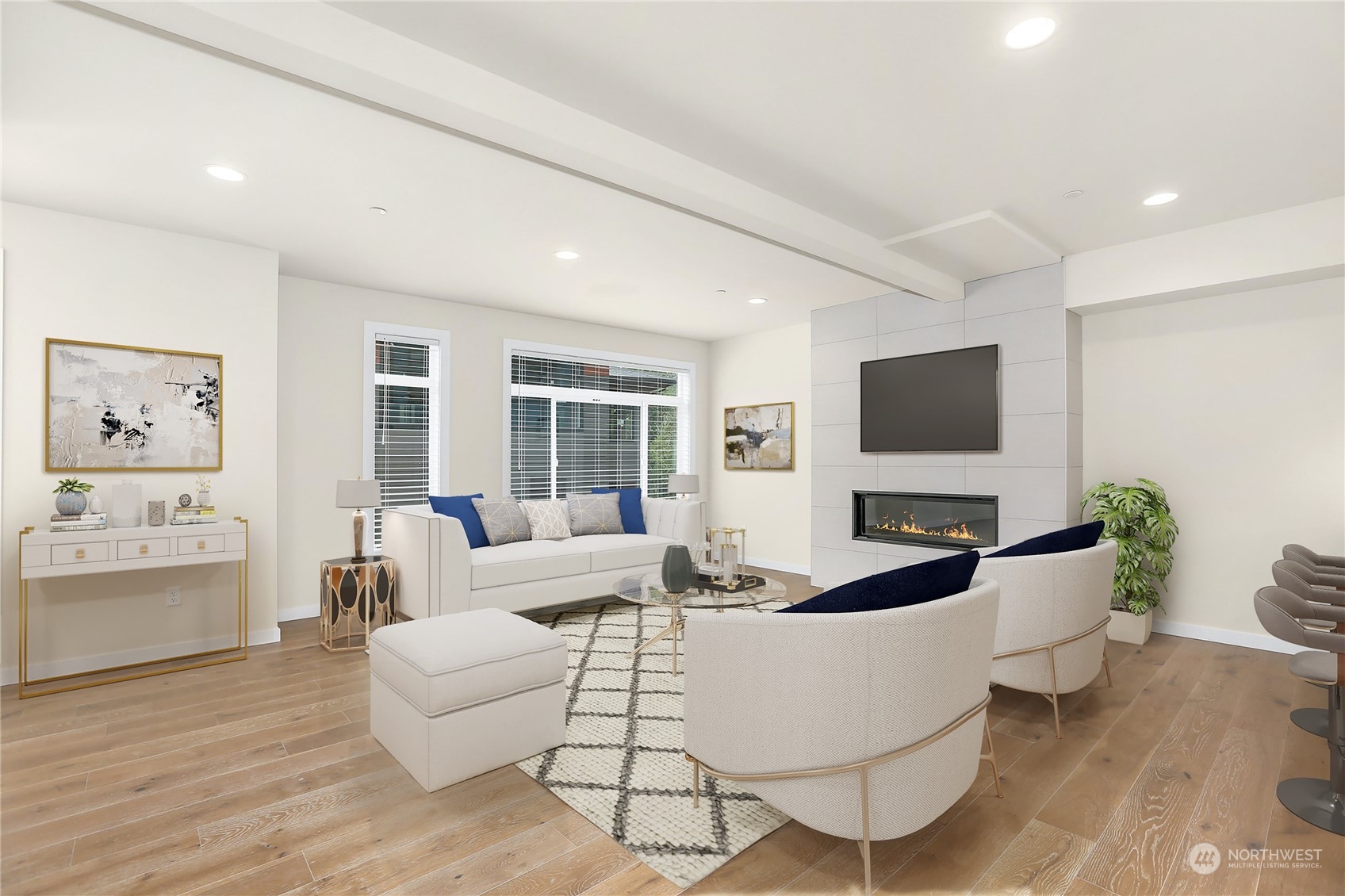 14493 Cedar Grove Road Southeast, Unit D102 Issaquah, WA 98027 - Photo 3 of 23 a living room with furniture and a flat screen tv