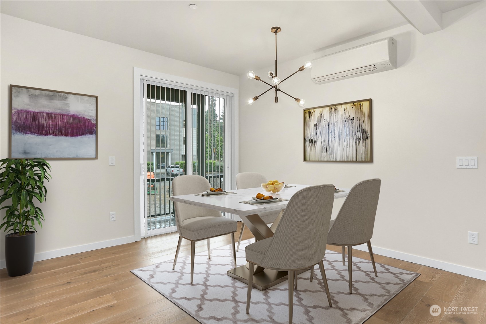 14493 Cedar Grove Road Southeast, Unit D102 Issaquah, WA 98027 - Photo 10 of 23 a view of a dining room with furniture window and wooden floor