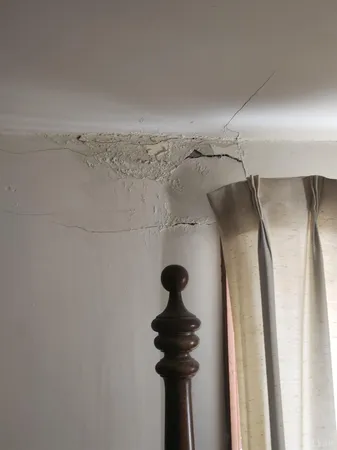 a close up of a wall