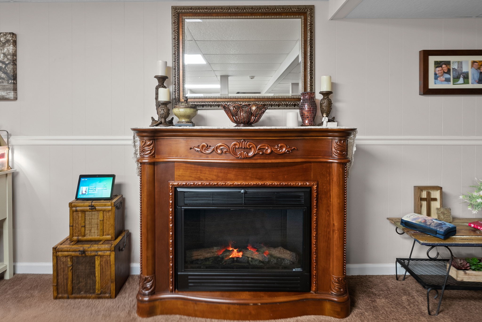 1001 Issac Clifton Road Chapmansboro, TN 37035 - Photo 36 of 47 a living room with furniture and a fireplace